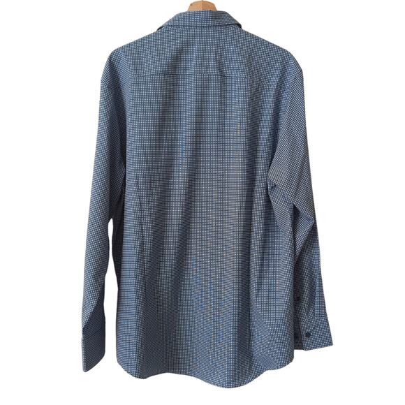 Con.struct Mens Shirt Cooling Comfort Slim Fit XL Blue Check Long Sleeve Sharp - Picture 2 of 6
